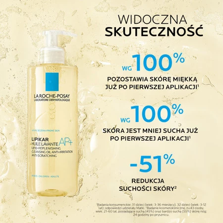 La Roche-Posay Lipikar olejek myjący AP+ do twarzy i ciała 400 ml