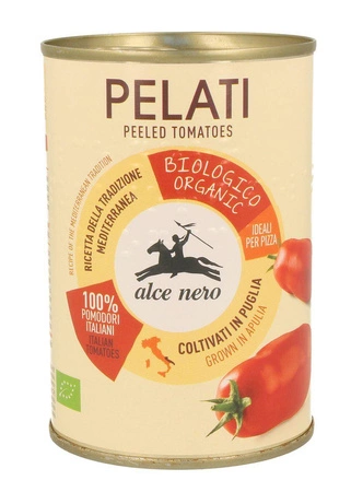 Alce Nero − Pomidory pelati bez skóry Bio − 400 g