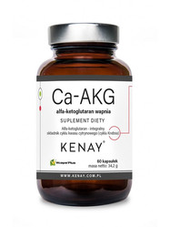 KENAY Ca-AKG alfa-ketoglutaran wapnia na wsparcie energii, regeneracji i zdrowego starzenia 60 kaps.