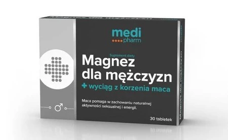 Medi Pharm Magnez dla mężczyzn z wyciągiem z korzenia maca 30 tabl.