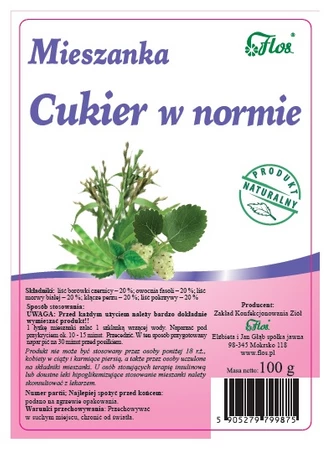 Flos Mieszanka Cukier w normie 100 g