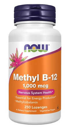 NOW FOODS Methyl B12 1000 mcg na wsparcie dobrego nastroju 250 tabl.