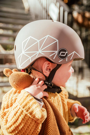 SCOOTANDRIDE Highwaykick 1 Lifestyle 2w1 Jeździk i hulajnoga z zamykanym schowkiem 1-5 lat Brown Lines