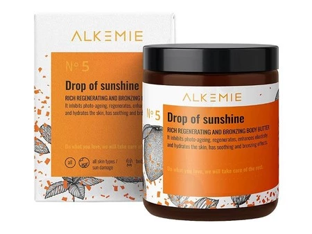 Alkmie - Drop of sunshine. Masło regenerująco-brązujące do ciała - 30 ml