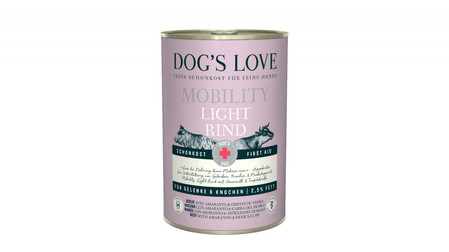 DOG'S LOVE Mobility light rind - karma niskotłuszczowa dla psa z wołowiny (400g)