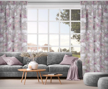 ZASŁONA GOTOWA SHERRY NA TAŚMIE 140 X 300 CM SREBRNY