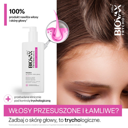 L'biotica Biovax Trychologic maska do włosów i skóy głowy przesuszenie i łamliwość 200 ml