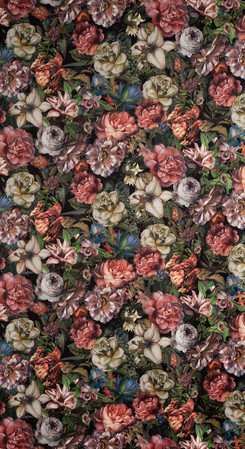 ZASŁONA GOTOWA PEONIA NA TAŚMIE 140 X 270 CM BORDOWY