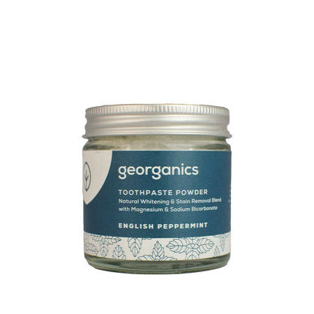 Georganics, Proszek do mycia zębów, do codziennej pielęgnacji, smak mięty pieprzowej, 60 ml