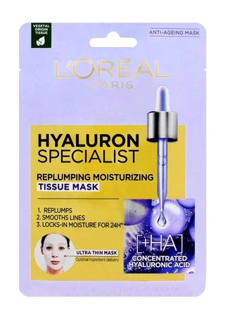 Loreal Hyaluron Specialist Nawilżająca Maska do twarzy na tkaninie 30g