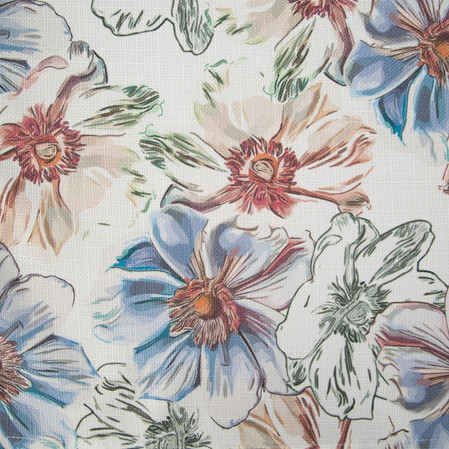 OBRUS FLORE 7 40 X 140 CM BIAŁY