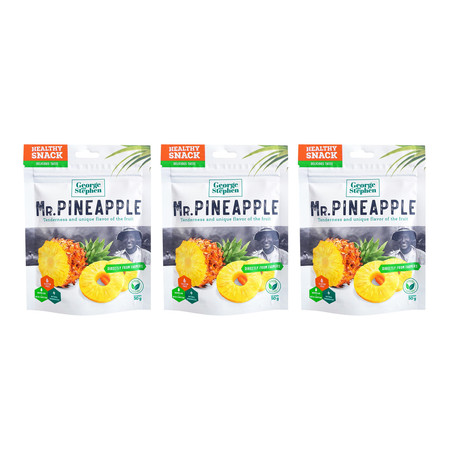 Zestaw: 3x GEORGE & STEPHEN suszone owoce Mr.Ananas 50g