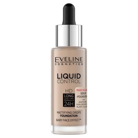 Eveline Liquid Control HD Podkład do twarzy z dropperem nr 025 Light Rose  32ml