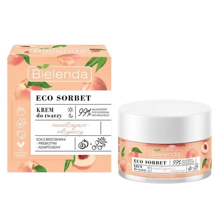 Bielenda Eco Sorbet Brzoskwinia Krem nawilżająco-odżywczy na dzień i noc  50ml