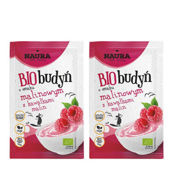 Zestaw: 2x Budyń o smaku malinowym BIO 38 g