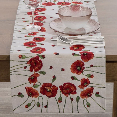 Obrus gobelinowy szerokość: 40 cm, długość: 100 cm, kolor: naturalny