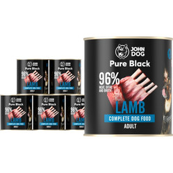John Dog Pure Black Jagnięcina - Karma mokra MONOBIAŁKOWA dla psa - 6 x 800 g