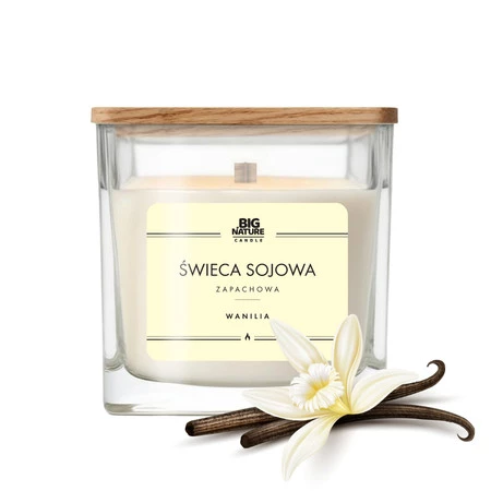 Big Nature Świeca sojowa o zapachu WANILIA 205g