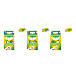 Zestaw: 3x Kreda 12 sztuk niepyląca biała 0280 Crayola cena za opakowanie