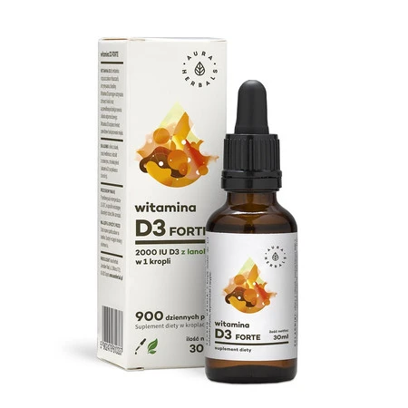 Aura Herbals − Witamina D3 Forte w kroplach − 30 ml