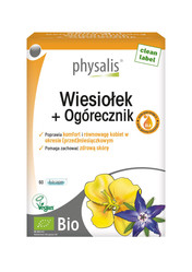 Physalis Evening Primrose + Borage Wiesiołek + Ogórecznik na wspracie zdrowia kobiet BIO 60 kaps.