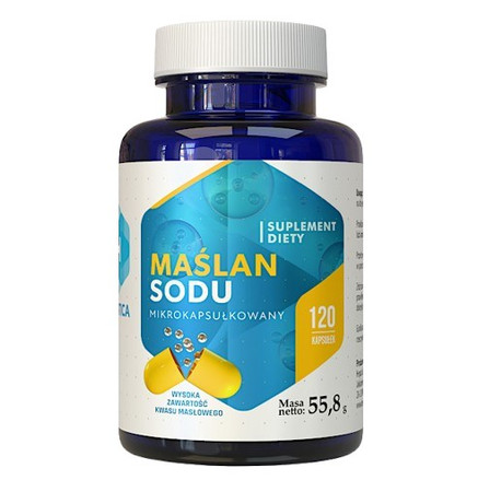 HEPATICA Maślan sodu na wsparcie układu pokarmowego 120 kaps.