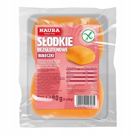 Naura Bułeczki bezglutowe słodkie 80g