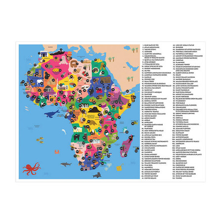 Mudpuppy Puzzle konturowe Mapa Afryki 70 elementów 5+