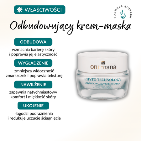 Orientana Phyto Technology Odbudowujący Krem Maska Ceramidy 40ml
