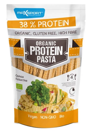 Maxsport − Makaron fettuccine z zielonej soi z dodatkiem quinoa bezglutenowy BIO − 200 g
