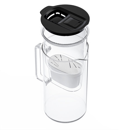 Wessper Dzbanek D4 BOROSILICATE MINI futureflow™ Aquamax czarny 2l