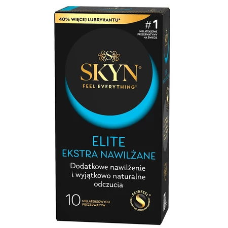 Elite Ekstra Nawilżane nielateksowe prezerwatywy 10szt.