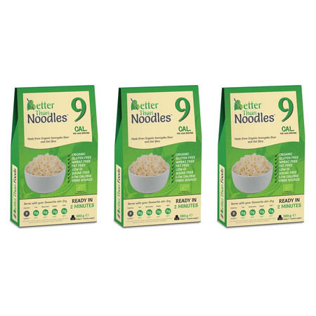 Zestaw 3x Better Than Foods - Bezglutenowy makaron konjac typu noodle BIO - 385g