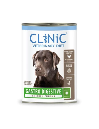 Zestaw 10x CLiNiC Veterinary Diet Dog Gastro Digestive Chicken 415g - mokra karma weterynaryjna dla psów