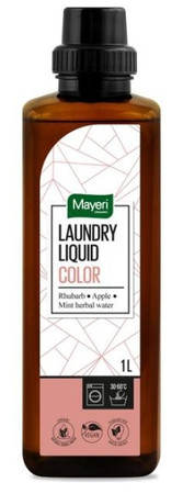 Mayeri Płyn do prania z wodą miętową color , rabarbar-jabłko 1 l