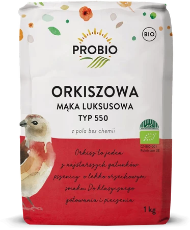 MĄKA ORKISZOWA LUKSUSOWA TYP 550 BIO 1 kg - PROBIO