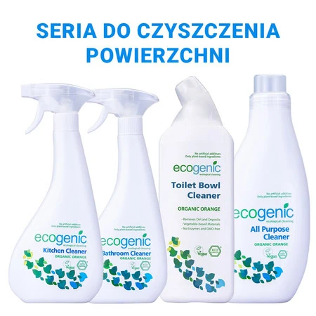 Ecogenic, Spray do czyszczenia powierzchni kuchennych, Pomarańcza, 500 ml