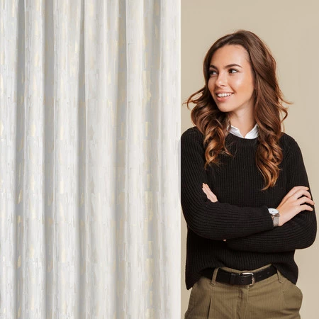 FIRANA GOTOWA ILARIA NA TAŚMIE 140 X 250 CM BIAŁY