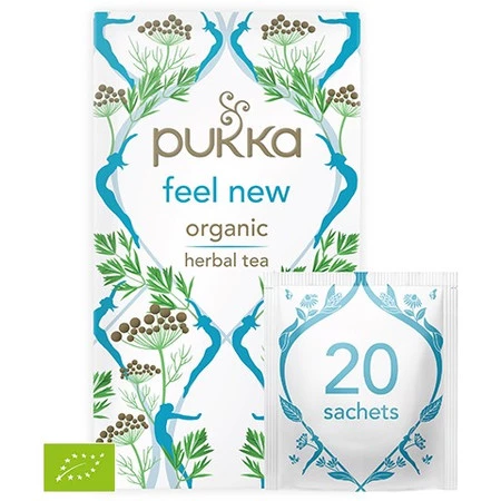 Pukka Herbs − PUKKA FEEL NEW BIO, herbata ziołowa − 20 saszetek