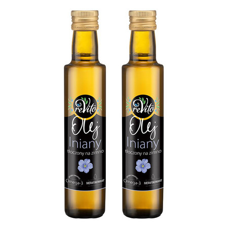 Zestaw 2x Olej lniany tłoczony na zimno 250 ml