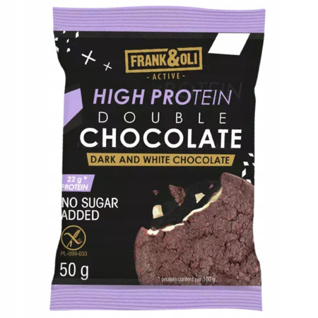 FRANK&OLI Ciastko proteinowe podwójnie czekoladowe 50g