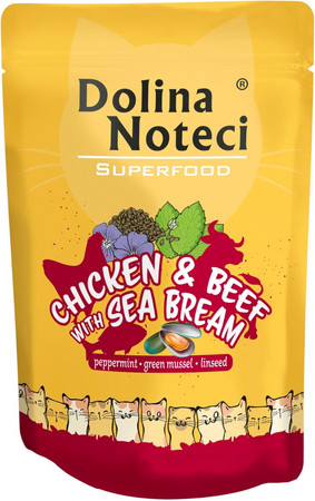 DOLINA NOTECI SuperFood Kot Kurczak Wołowina Dorada 85g