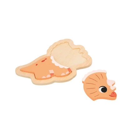 Janod Puzzle progresywne drewniane Dinozaury 4 układanki – 2, 3, 4 i 5 elementów 18 m+