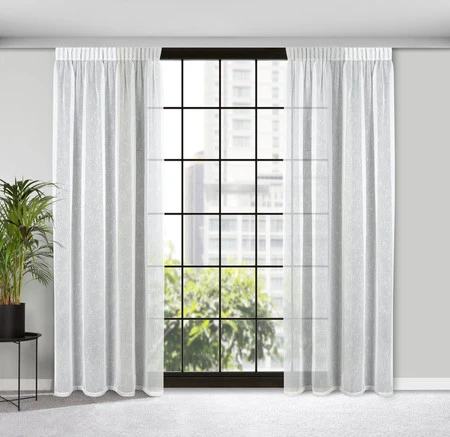 FIRANA GOTOWA KELLY NA TAŚMIE 140 X 270 CM BIAŁY