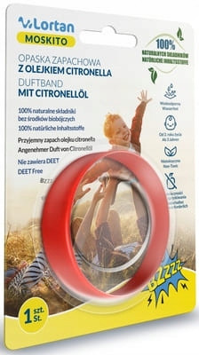 Lortan Moskito Opaska zap/z olejkiem citronella 1szt