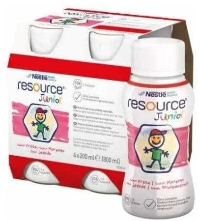 Nestle Resource Junior truskawka 4*200ml