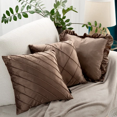 POSZEWKA NALA 2 45 X 45 CM CIEMNOBEŻOWY