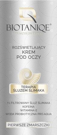 Biotaniqe,  Terapia Śluzem Ślimaka, Rozświetlający Krem pod Oczy, 15 ml