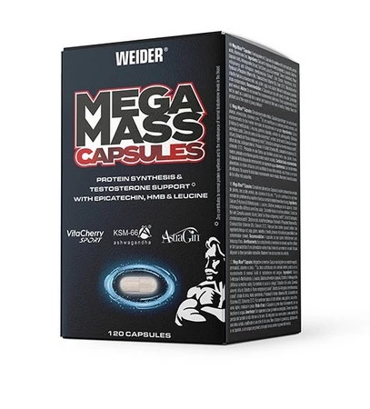 Weider Mega Mass Capsules odżywka okołotreningowa 120 kaps.
