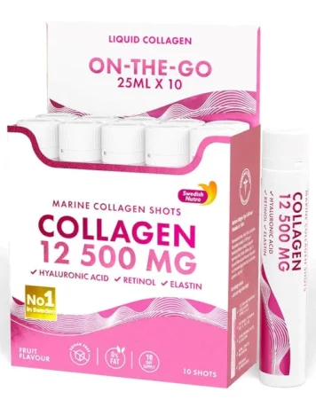 Swedish nutra Marine Collagen 12 500 mg  kolagen do picia Shots 25 ml x 10